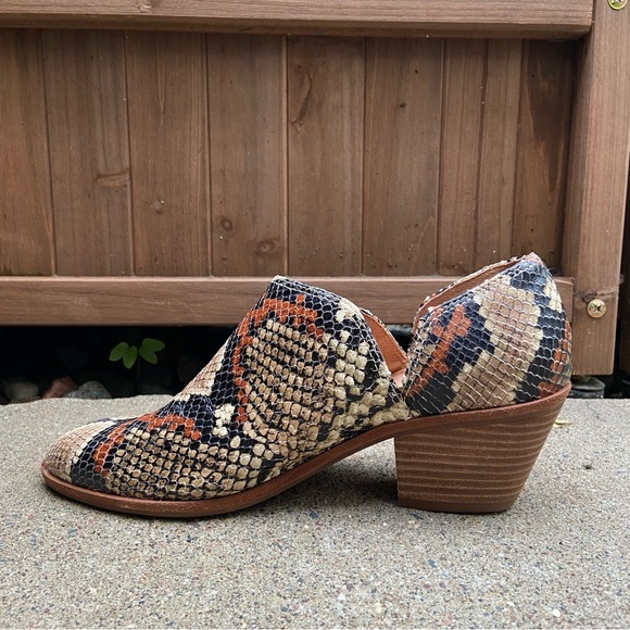 Madewell Gloria Snakeskin Print Pattern Ankle Booties Size 7 - Picture 4 of 14